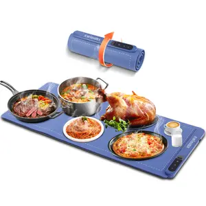 60food warmer Graphene Heating Fast 10-Second Surface 6 Temp Settings 6H Timer Electric Warming Tray for Parties Buffets 60