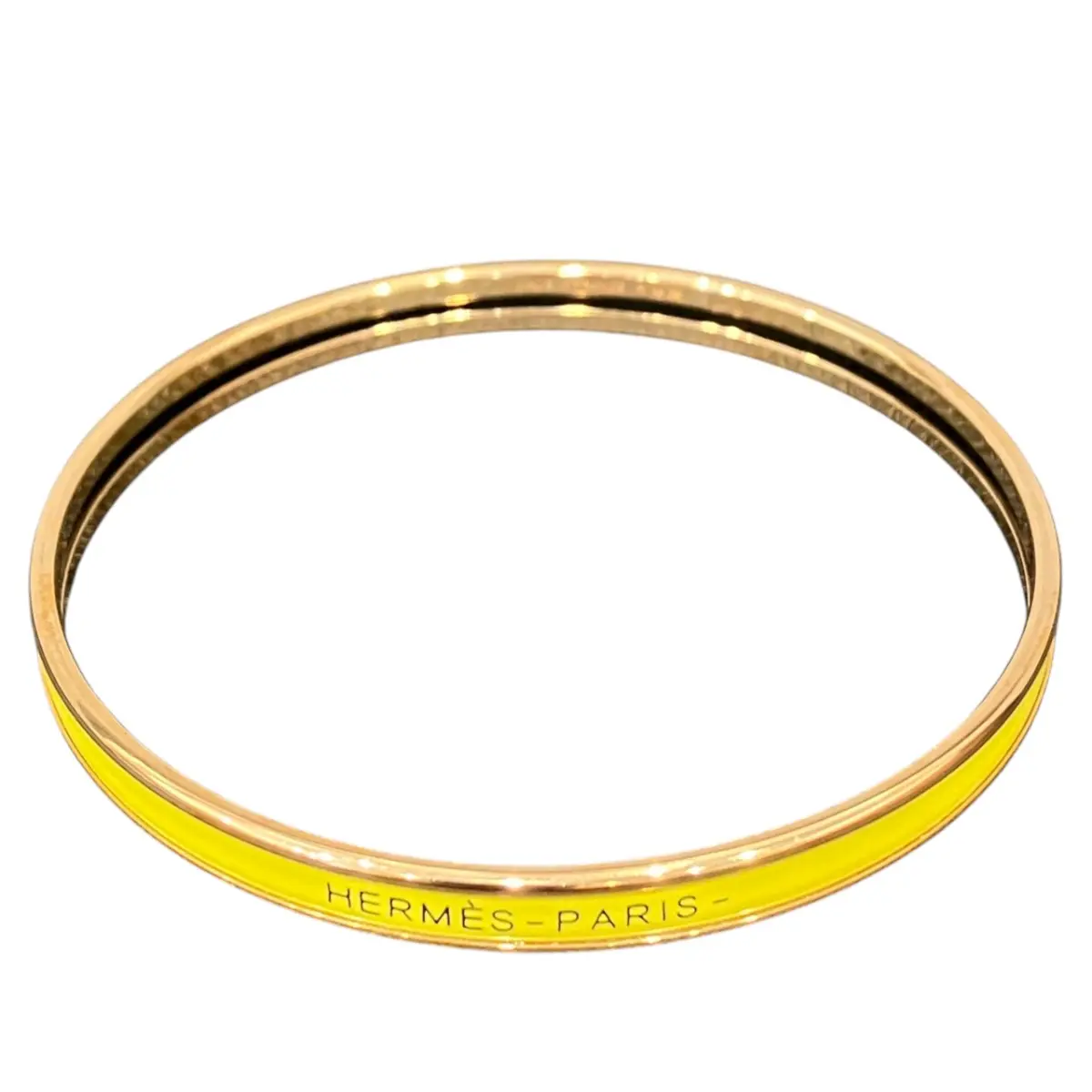 Pre-owned HERMÈS Gold-plated Small Leather Goods Hermes Enamel Bracelet