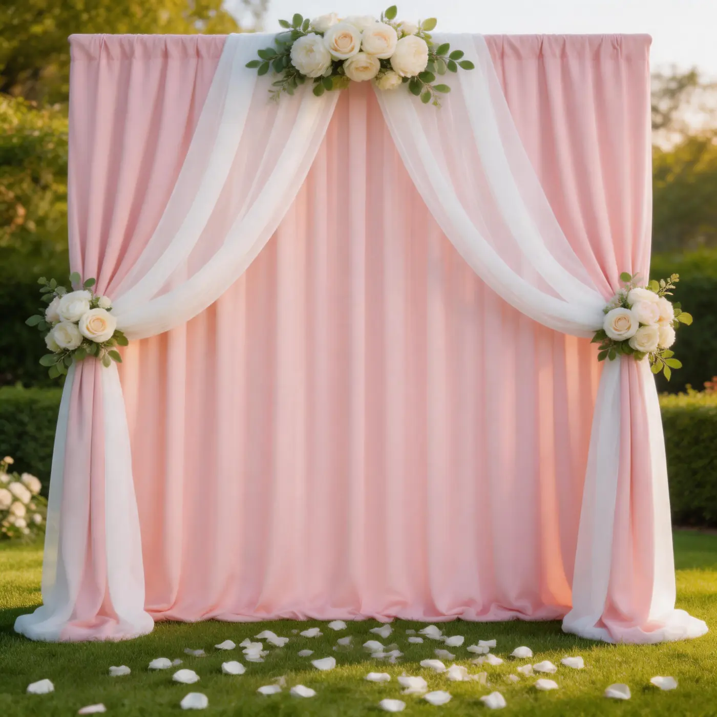 8 Pcs Pink Draping Polyester Curtains Hanging Photo Backdrop Banners, 5x10ft Smooth Fabric with Elegant Hang for Romantic Wedding, Halloween, Photography Background
