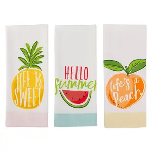 Design Imports Set/3 Hello Summer Kitchen Towels