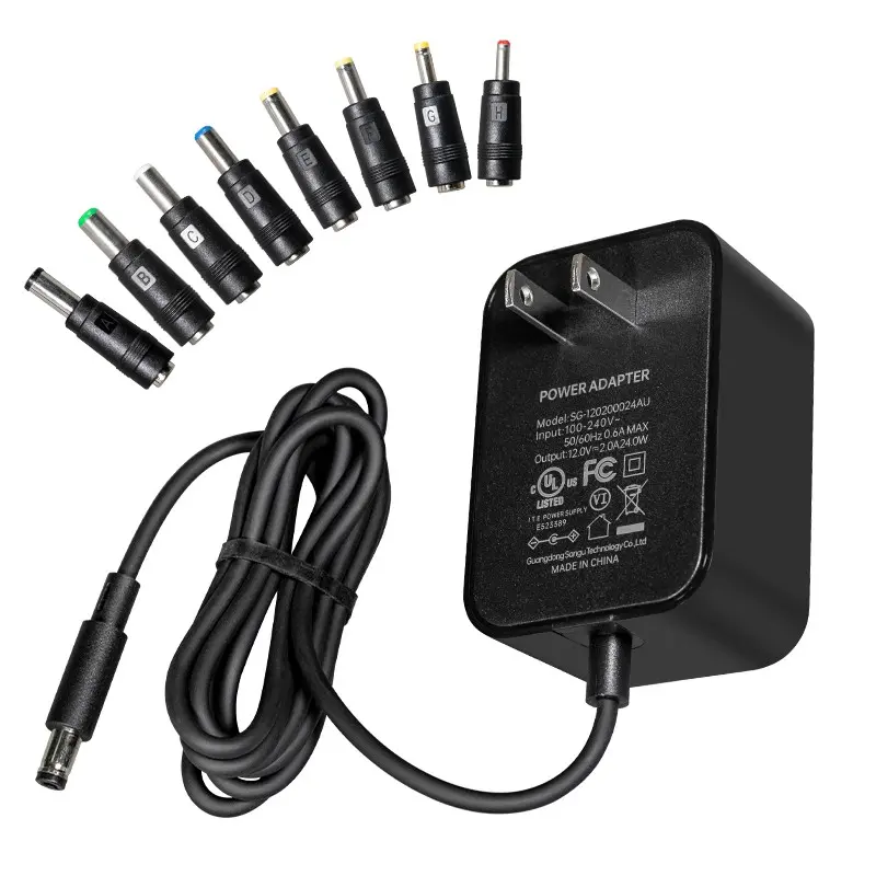 Dc12v 2a 24w Universal Power Adapter Converter, Ac 100-240v Input to Dc 12V/2a Output, Lightweight Design, Suitable for TV Router Speaker Webcam