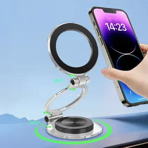 Magnetic Phone Holder, Car Mount Folding & 360° Rotation Base Magnetic Phone Holder For Car Strong Magnets For iPhone Car Mount Hands Phone Holders For Your Car Dash Fits For iPhone 17 16 15 14Pro Max
