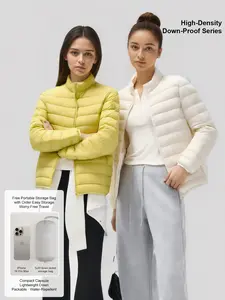 Packable Down Jacket Winter Puffer Coat Outerwear - 90% White Duck Down,Water-Repellent,Lightweight Travel-Friendly,Slim Fit Warmth