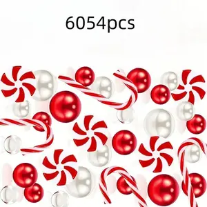 DIY Christmas Decoration Kit, 6054-Piece Set with Filler Beads, Perfect for Holiday Tabletop & Party Decorations, Festive Craft Supplies, Ornaments Decoration