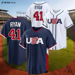 Men's Custom Professional Team USA Baseball 2026 World Baseball Jersey Stitched T-Shirt