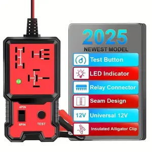 Professional 12V Car Relay Tester and Diagnostic Tool, Durable Abs Case, Fits 4 Pin and 5 Pin Relays, Fast Fault Detection