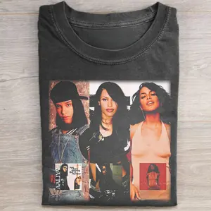 Vintage The Princess Of R&B Aaliyah Album Graphic Tee - One In A Million - Music Shirt - 90's R&B - 90s Hip-Hop Queen Shirt - Aaliyah Tribute - R&B Icon Style - Gift for Fans of Aaliyah - Womenswear Menswear Top