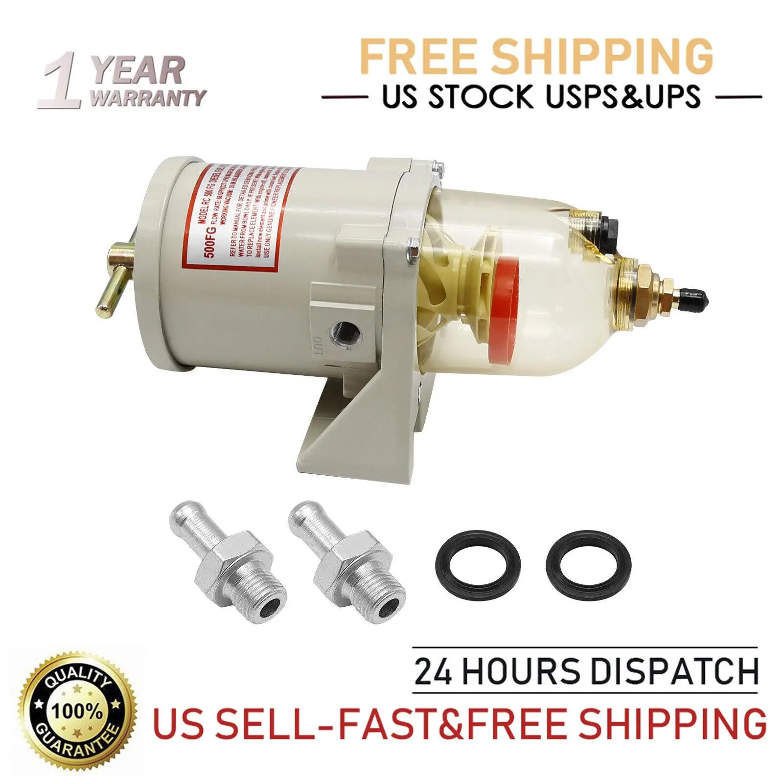500FG, 500FH Diesel Filter Oil/Water Separator Filter Replacement