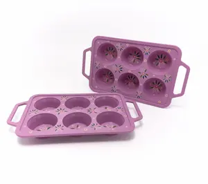 Temp-tations Set of (2) 6-cup Silicone Muffin Pans