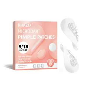 KHAZIX Comfort Fit Microdart Acne Spot Hydrocolloid Tea Tree Skin Care Patches, Hypoallergenic & Waterproof, 9/18 Patches Available, Gentle Care Patch, Single Item Pack