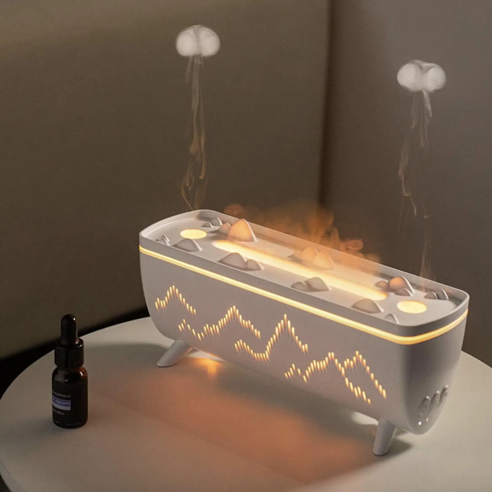 Jellyfish Aroma Diffuser | Essential Oil Humidifier with 3/7 Color Lights | Ultrasonic Mist, Timer & Auto Shut-Off Aromatherapy Diffuser for Bedroom Office Hotel & Relaxation