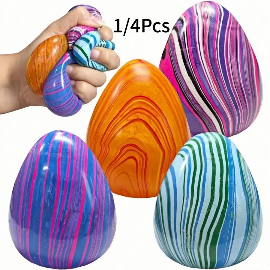 Colorful Textured Egg Squeeze Toy Set, Sensory Squishy Eggs, Stress Relief Cube, Stress Relief Fidget, Pressure Ball, Party Filler, Birthday Gift, Sensory Decompression Toy, Squishies, Sensory Fidgets