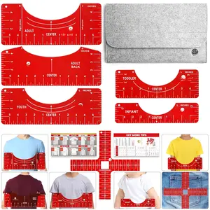 Tshirt Ruler Guide for Vinyl Alignment - T Shirt Ruler Guide for Heat Press, Shirt Measurement Tool for Heat Press, T-Shirt Ruler Centering Guide