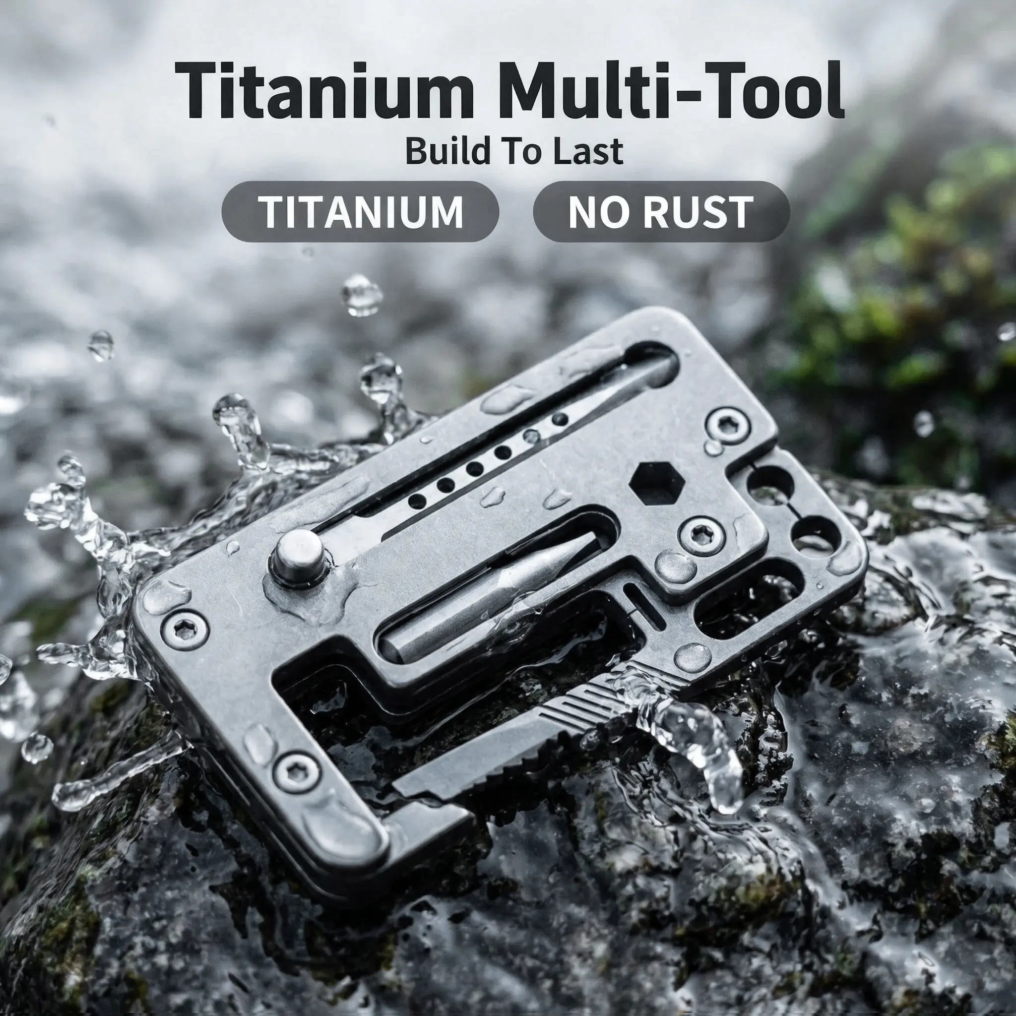 Outdoor Camping Multi-function Tool, Titanium Alloy Multi-Tool, EDC Mountaineering Keychain, Wrench, Screwdriver, EDC Keychain Gadget,Portable EDC Tool, Compact Camping Utility Gear,Everyday Carry Gear for Men,Thoughtful Gift Outdoor Activity Knife