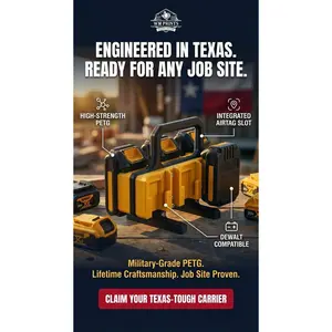 De-Walt battery type compatible carrier.