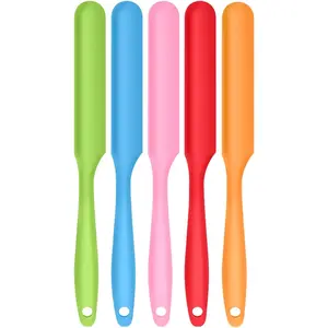 5 count  Jar Spatulas set, Cake Cream Spatulas Set, 9.8 inch Non-Stick Heat Resistant Mixing Butter Spatulas Baking Scrapers for Jars Blenders Cooking Stirring