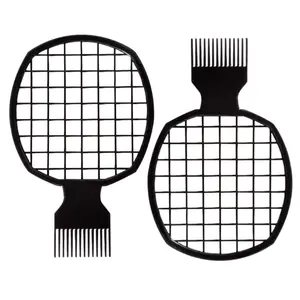 2Pcs Upgraded Twist Combs for Curls - Better Hair Brush for Men and Women (Black) Haircare Heatless