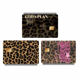Leopard Art Credit Card Skin, Aesthetic Preppy Cheetah Pattern Premium Matte Vinyl Stickers for Bank Cards, Personalized Gift for Women Fashionistas