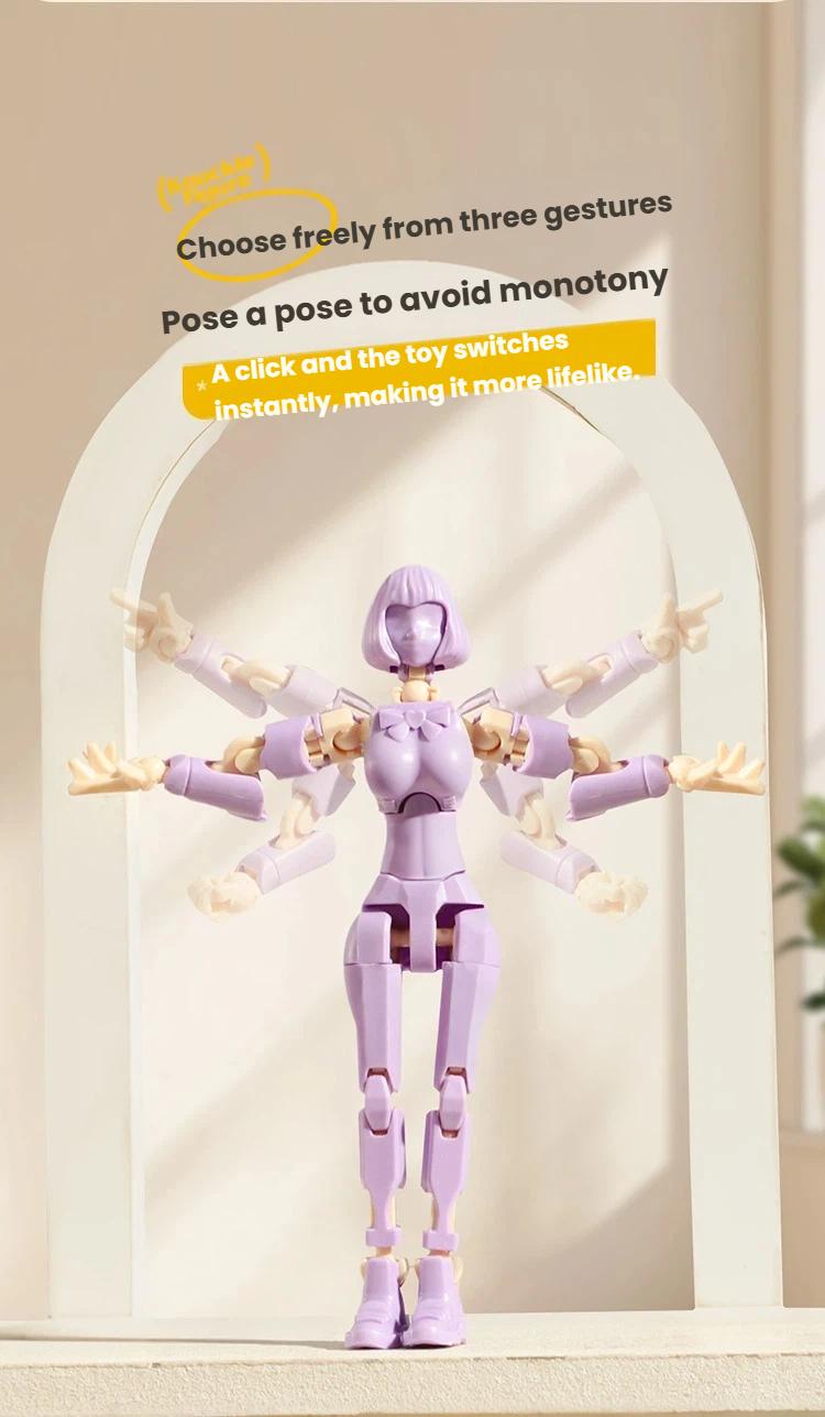 Magical Girl DIY Action Figure, Educational Building Blocks Toy, Joint Movable Doll, Creative Decor & Gift for young people