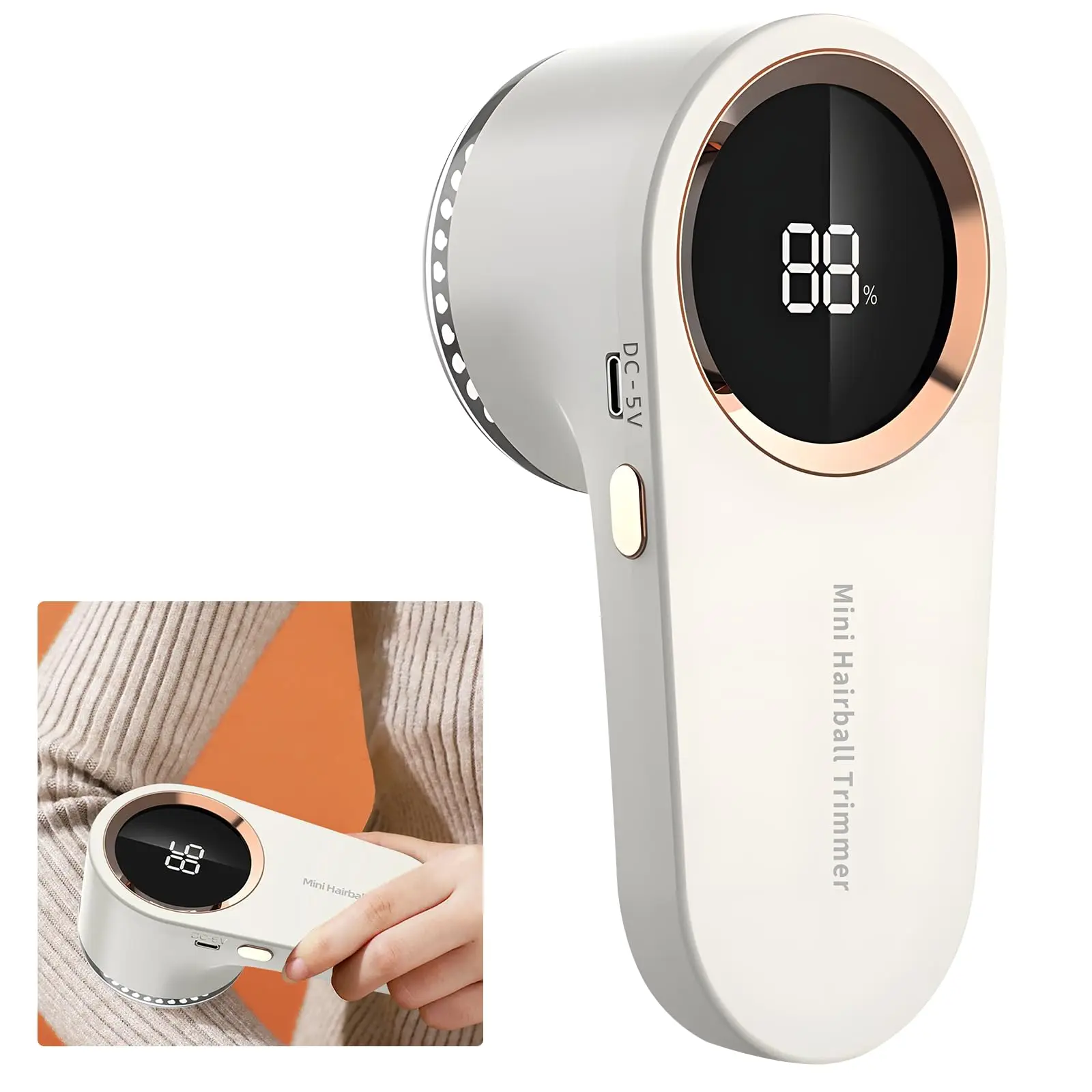 Fabric Shaver, Rechargeable Lint Remover, Sweater Defuzzer, Intelligent Digital Display Lints Shaver, Fuzz Pilling Fluff Remover for Clothes, Removal Tools