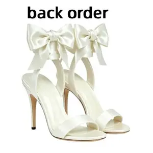 Elegant Satin Tie-Up Ankle Strap Stiletto Heel  Evening Sandals - Open Toe Heels for Women