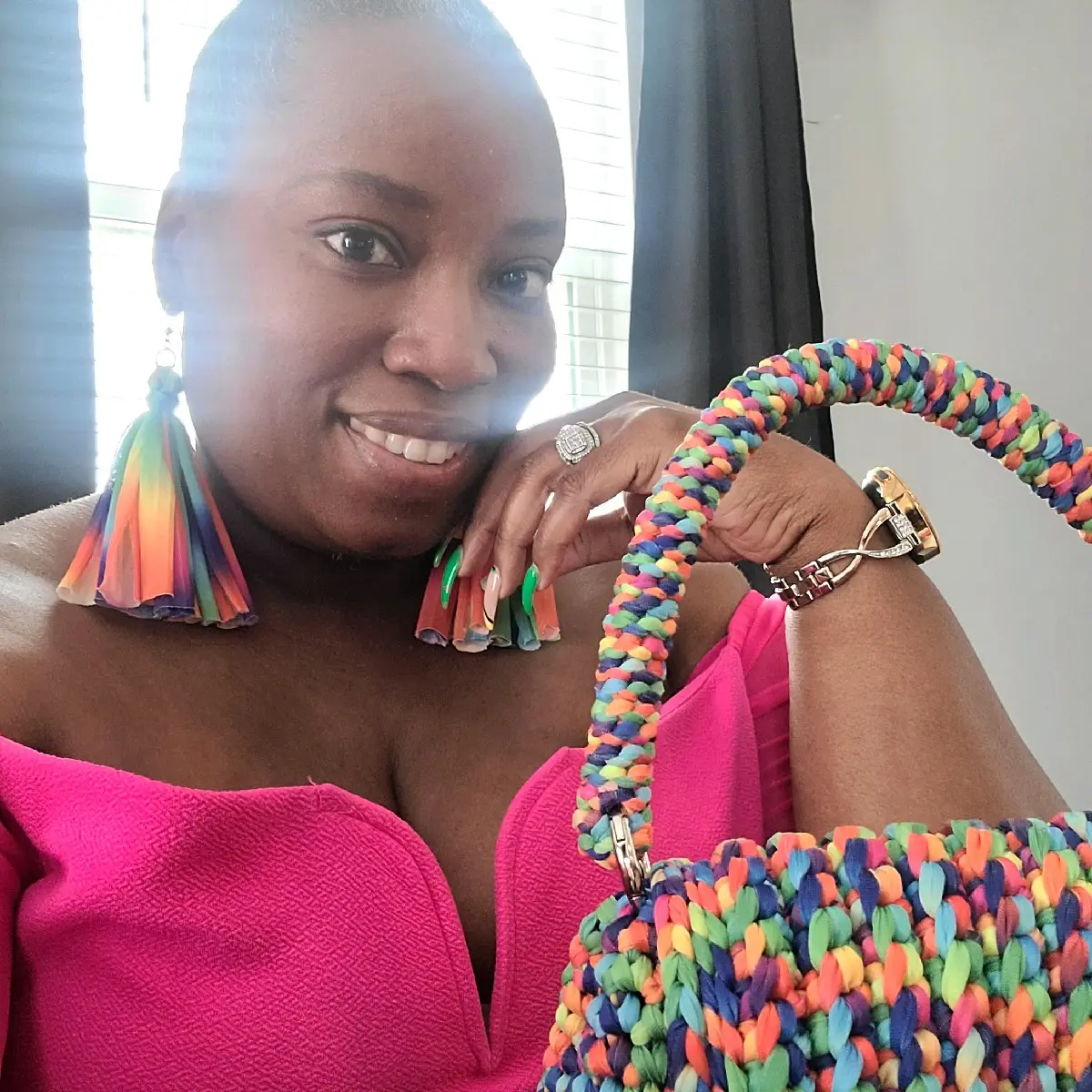 Multicolor Tassel Earrings Unisex Lightweight T-Shirt Yarn Trendy Fashionable Accessories Eco-Friendly Jewellery