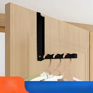 Behind-the-door hook, dormitory retractable folding clothes hanger, wall-mounted no-drill invisible travel hanger for clothes