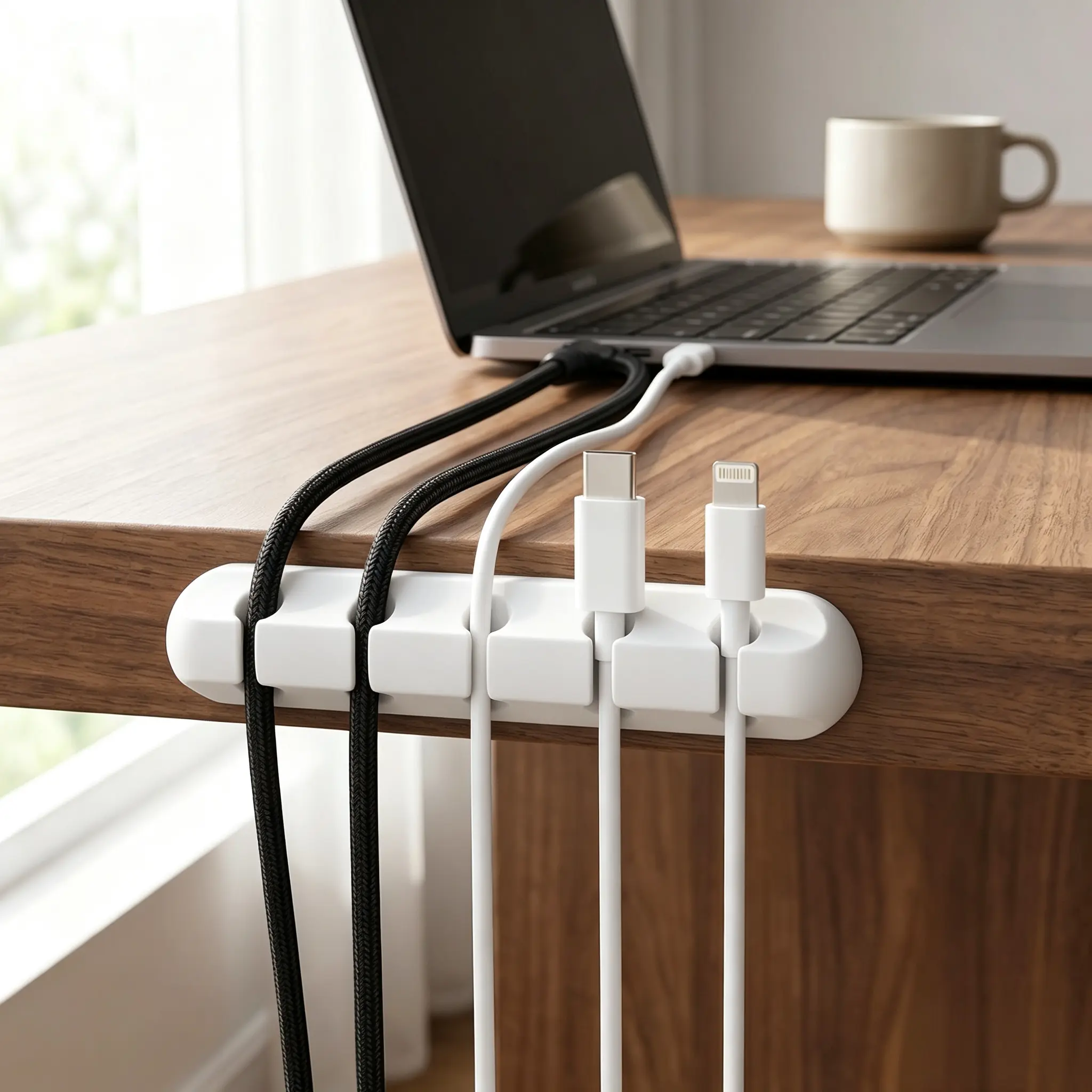 Silicone Cable Holder, 1 Count Flexible Cable Management Clips, Cable Organizer, Cord Organizer, Desk Organizer for Home and Office, Office Accessories, Desk Tidy Organizer, Desk Accessory-MM1