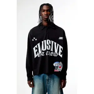 Pacsun Men's Elusive Pit Crew Long Sleeve Rugby Shirt