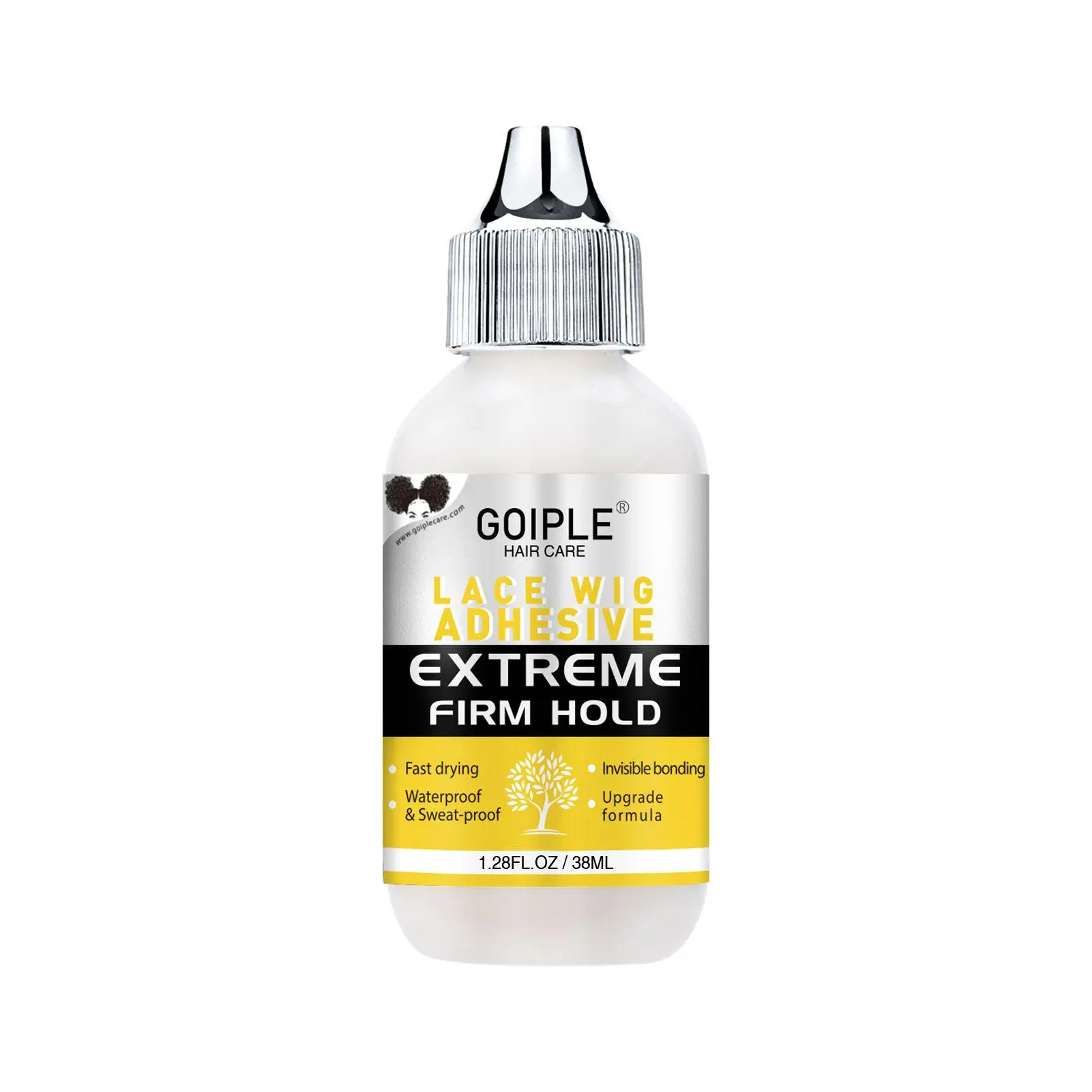 Waterproof Wig Glue for Lace Wigs 38ML - Goiple Lace Adhesive Strong Hold Invisible Hair Bonding Glue for Lace Front Wigs 1.28 fl oz Poly