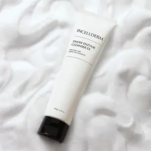 Incellderm Snow Enzyme Cleanser EX 100g Tube for Gentle Cleansing & Soothing Skin Care Premium Formula by Riman CICA & PDRN Skincare Bundle Facial Daily Wash