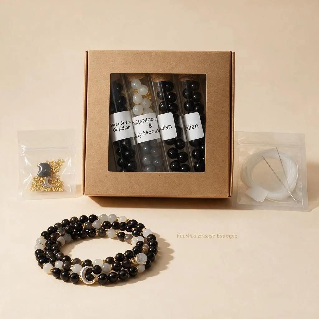 Multi-Themed DIY Bead Supply Kit for for Bracelet, Keychain & Custom Handcraft