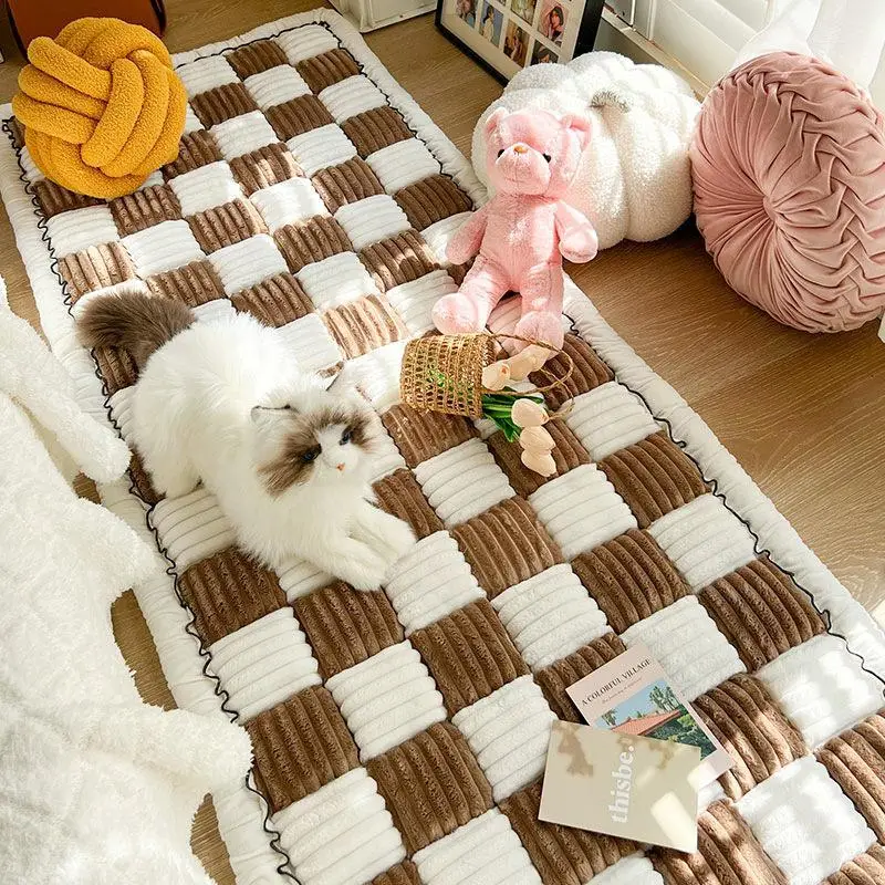 Winter Warm & Plaid Pattern Pet Bed, Soft Comfortable Pet Mat, Comfortable Sleeping Blanket, Indoor Pet Supplies for Cats & Dogs, Cat Pad, Dog Bed