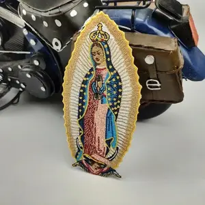 Virgin Mary Embroided Paches, Virgen De Guadalupe Patch, Our Lady of Guadalupe Iron On for Baptismal Garment, Shirts, Bags Harajuku Icon Embriodery Applique Patches.