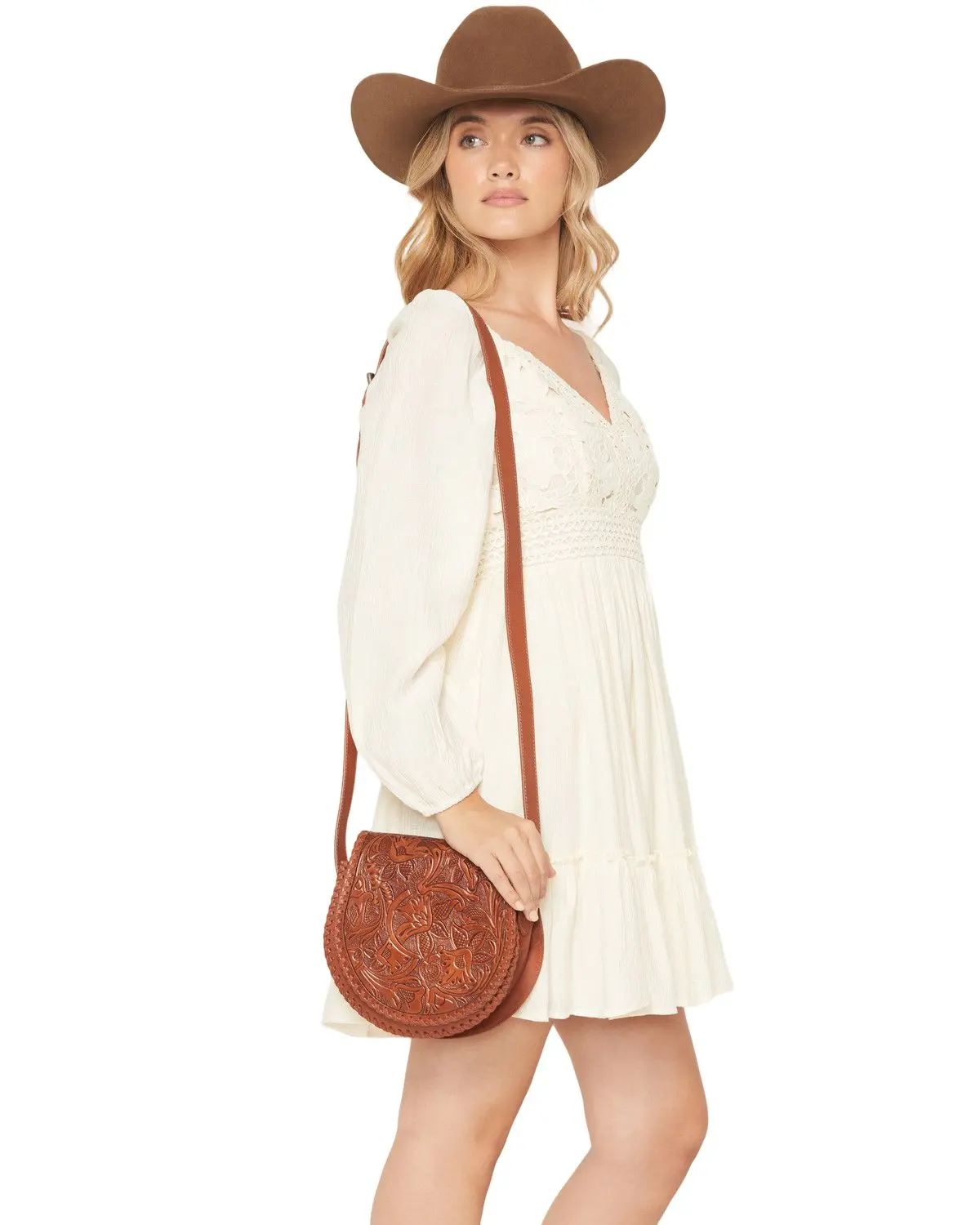 Shyanne Women's Women'S Claire Tooled Crossbody Bag - Safa25hb4-Bn Shyanne Women's Women'S Claire Tooled Crossbody Bag - Safa25hb4-Bn