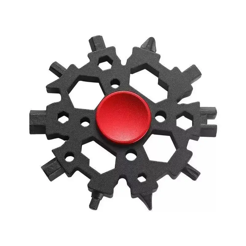 28-in-1 Versatile Snowflake Shaped Multitool, Portable Snowflake Wrench, Multifunctional Bottle Opener & Screwdriver Kit, Suitable for Camping & Outdoor Use, Stress Relieving Toy