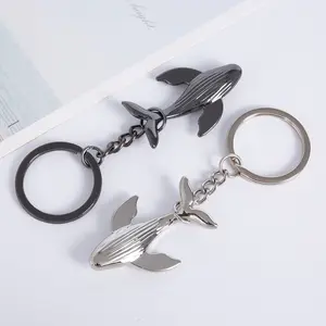 Japanese and Korean new trend whale car keychain couple keychain bag pendant aquarium memorial