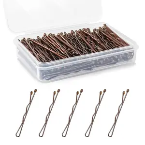 Mini Bobby Pins Gold, 150 Count 1.38 Inch Small Pins with Storage Box for Kids, Girls and Women, Premium Pins for All Hair Types - Blonde