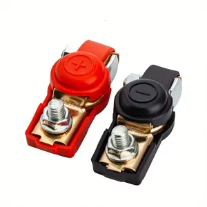 A Set Universal Negative & Positive Battery Cable Terminals - Automotive Terminal Clamps Connectors Inner Diameter 17-18mm Automotive Accessories Auto Parts Car Battery