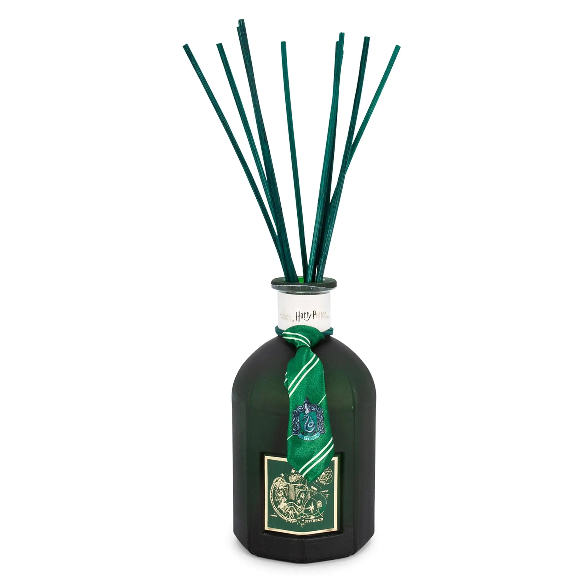 Harry Potter Slytherin House Premium Glass Reed Diffuser, Floral Fragrance Scent, Firewood-Infused Home Novelty Decor