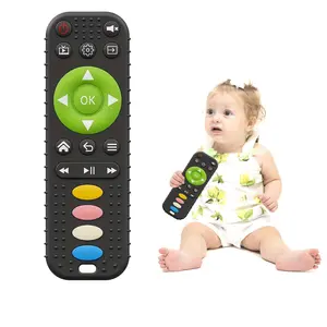 Silicone Teething Toys for Babies 0-6 Months, Teethers for Babies 6-12 Months, Remote Teether for Baby, Sensory Toys for Babies, Baby Chew Toys