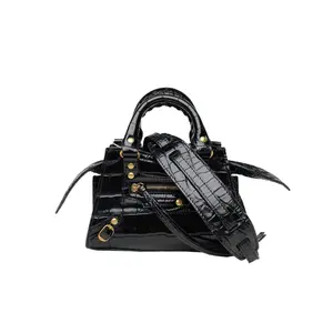 Pre-owned Balenciaga NEO CLASSIC Hand Ultra Mini 18 Crocodile