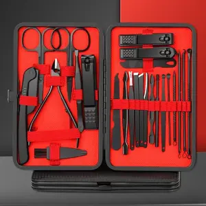 24pcs Nail Clipper Set  – Stainless Steel Manicure & Pedicure Kit, Professional Nail Care Tools for Home & Travel, Lightweight Nail Art Set