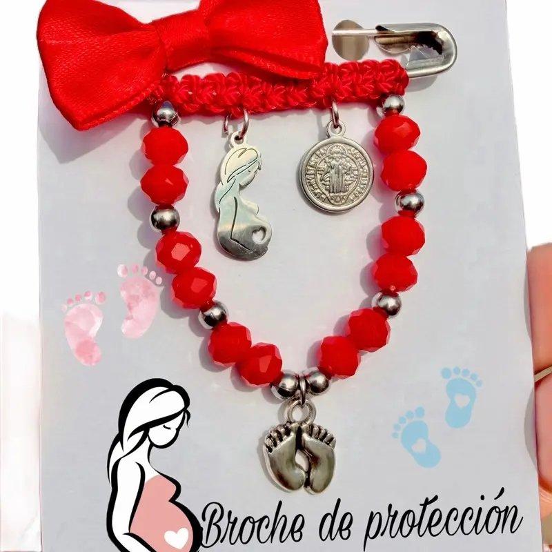 Broche de protección de acero inoxidable ,san Benito