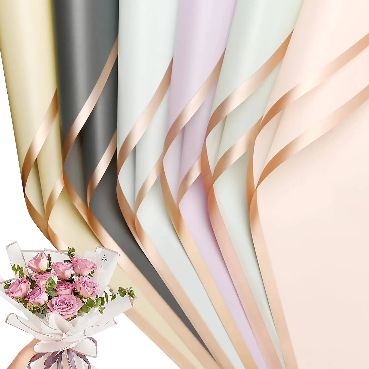 30 Sheets 6 Cool colors Cool Flower Bouquet Wrapping Paper,Florist Supplies  Floral Bouquet Wrapping Paper Bouquet Accessorie,Flower Shop Packaging Pape for DIY  Wedding Birthday