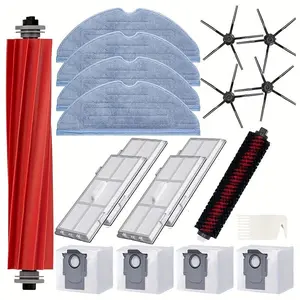 Roborock S7 MaxV Ultra/Pro Ultra 18pcs Accessories Kit with 1 Main Brush, 4 Mop Cloths, Filter, Side Dust Bags & Self-Cleaning Brush