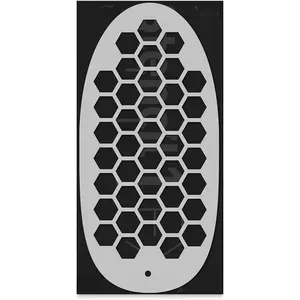 Stencil1FX - Hexagon Eye Makeup Stencil for Costumes, Dress Up, Halloween, Cosplay, Arts, Face Painting