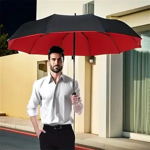 Luxury Business Umbrella, Windproof Sunscreen Folding Umbrella, Automatic Open, Double Layer 10 Rib Design, Lightweight & Portable, Lightweight Foldable Umbrella, Double Sided Umbrella