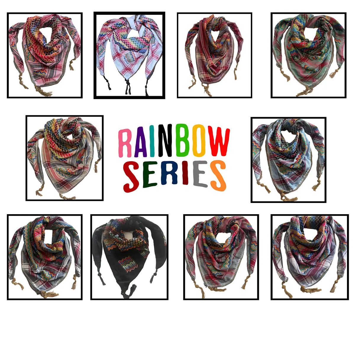 Threads of Joy – Rainbow Keffiyeh Series