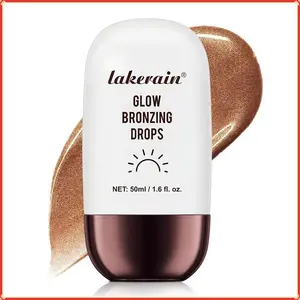 Bronzing Drops For Face, Liquid Bronzer Glow Drops, Face Body Shimmer Glow Illuminator, Nourishing Skincare Bronzer Shimmer Oil, Waterproof Moisturizing Body Highlighter Makeup Dewy Foundation Gift Hyaluronic Moisturizer Hydrate Cosmetic
